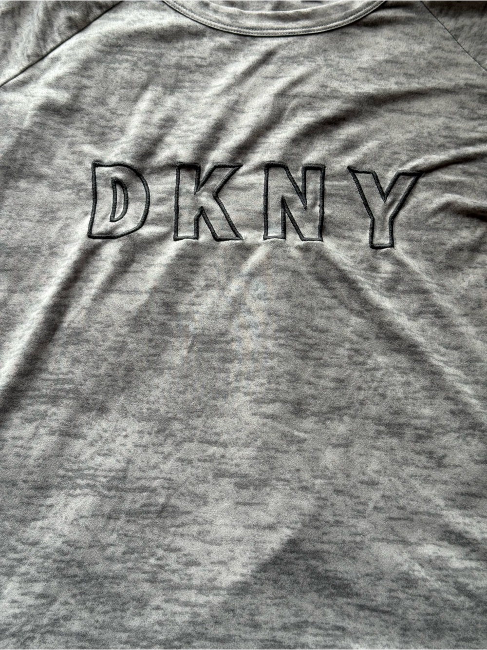 DKNY Light Gray Embossed Logo Sweatshirt
